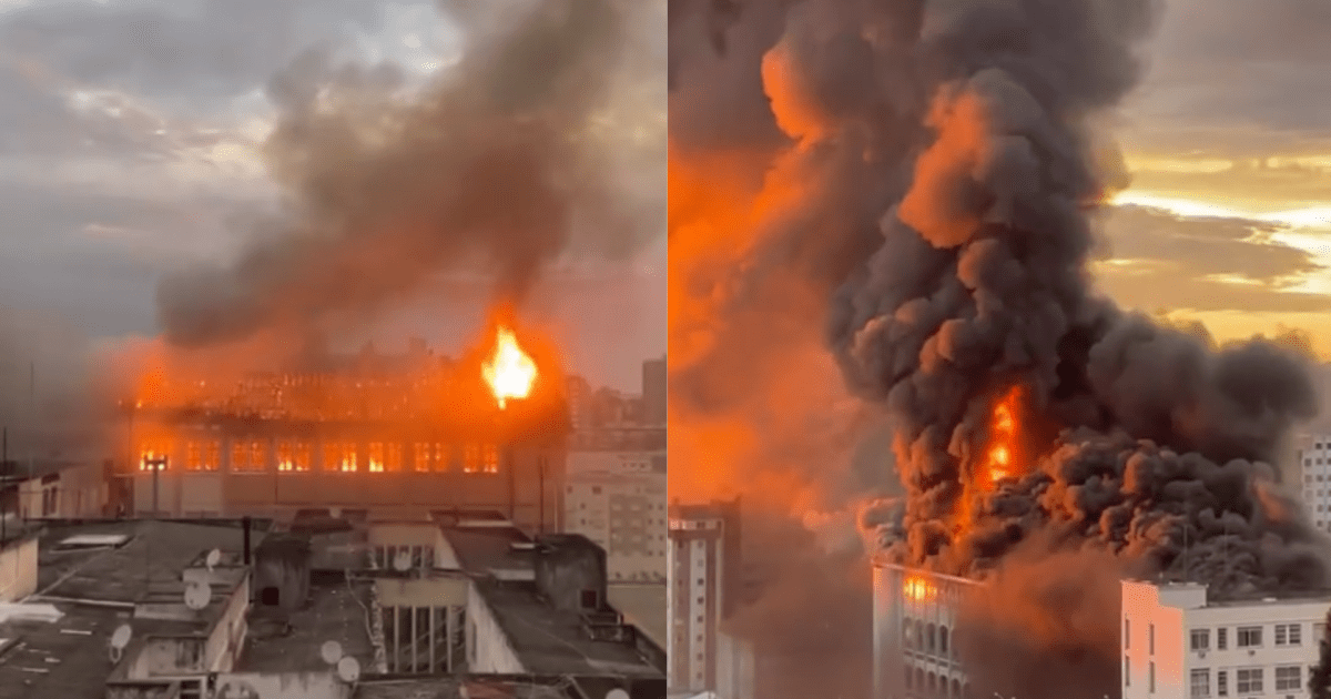 Vídeo: incêndio atinge o colégio Marista de Santa Maria, no RS