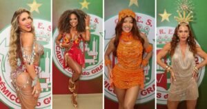 Sem Virginia, musas participam de ensaio da Grande Rio; veja fotos