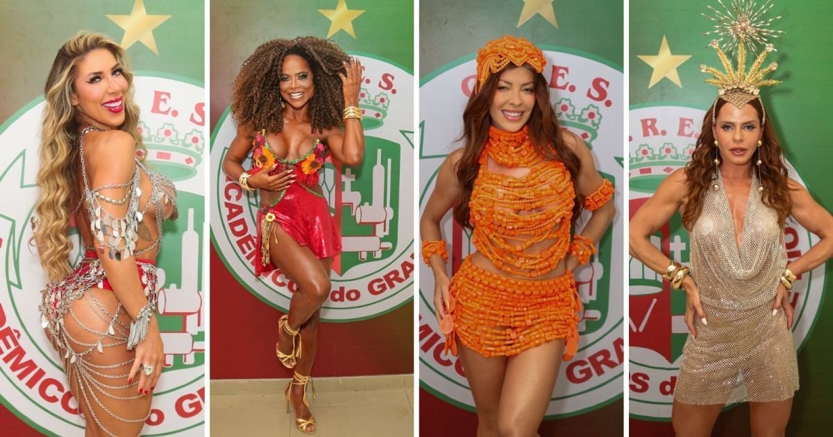 Sem Virginia, musas participam de ensaio da Grande Rio; veja fotos