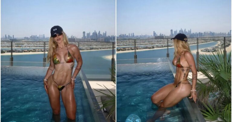 Virginia Fonseca posa de biquíni em Dubai: “Antes de virar camarão”