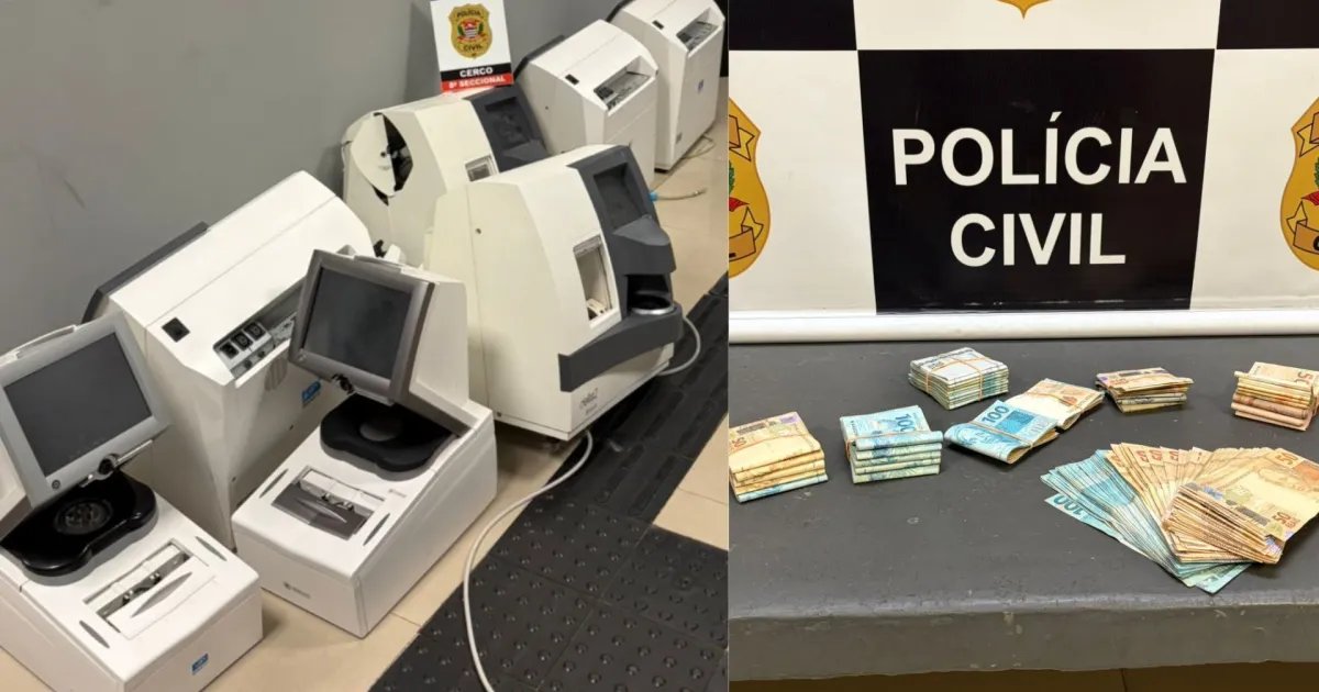 Polícia recupera mais de R$ 1 mi em máquinas roubadas e prende 5 em SP