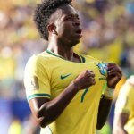 Vini Jr. marca em todos os jogos da fase de grupos e entra em lista seleta
