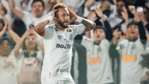 Neymar faz dois gols, mas Santos fica só no empate com a Chapecoense