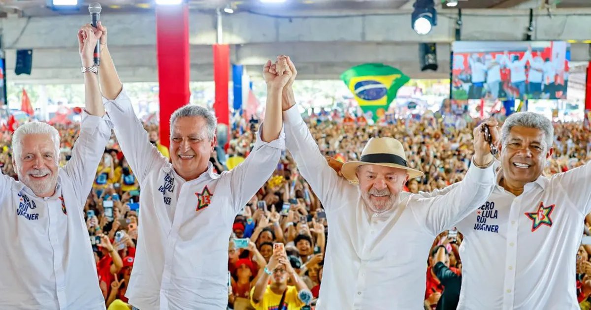 Ao lado de Lula e Jaques, Jerônimo é confirmado candidato à reeleição na BA